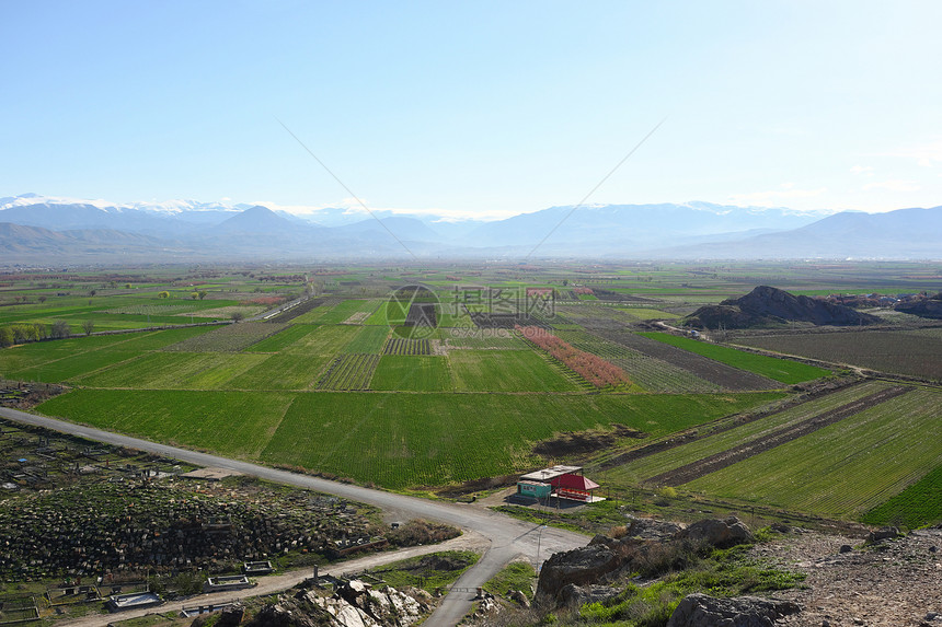 亚美尼亚春季栽培田图片