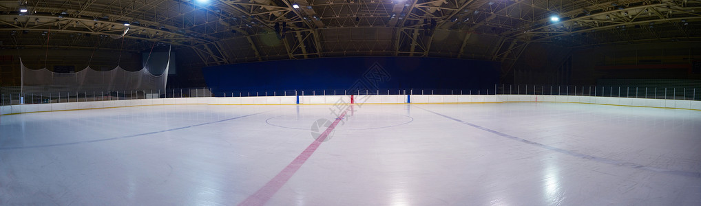室内空冰场曲棍球滑冰场背景图片