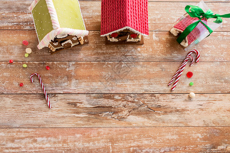 假期,诞节,烘焙糖果家里美丽的姜饼屋图片
