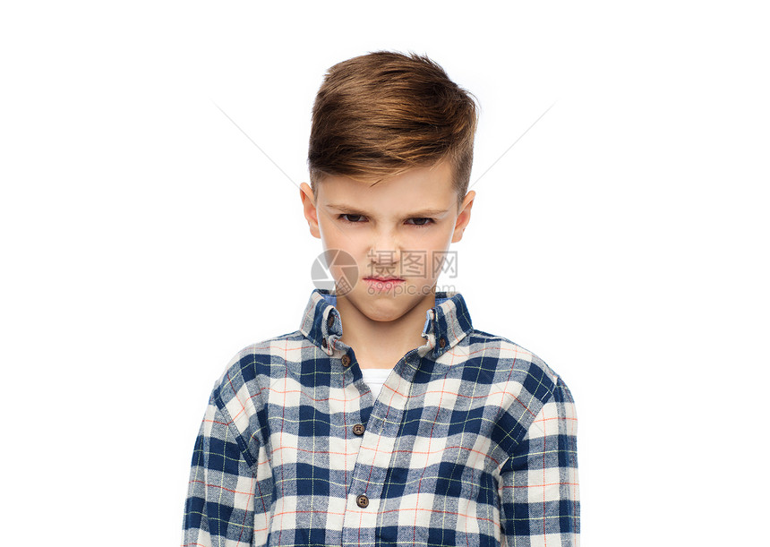 童,情感,愤怒,仇恨人的愤怒的男孩穿着格子衬衫图片