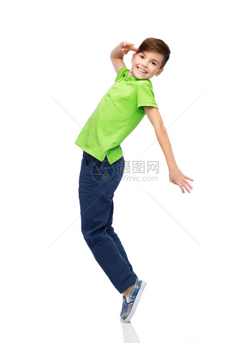 快乐,童,自由,运动人的微笑的男孩玩得开心跳舞图片