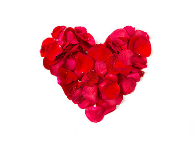 爱情,浪漫,情人节假期的红色玫瑰花瓣的心形背景图片
