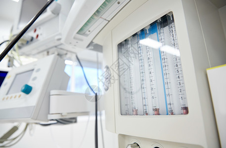外膜医疗保健急救医疗设备医院病房手术室的麻醉机背景