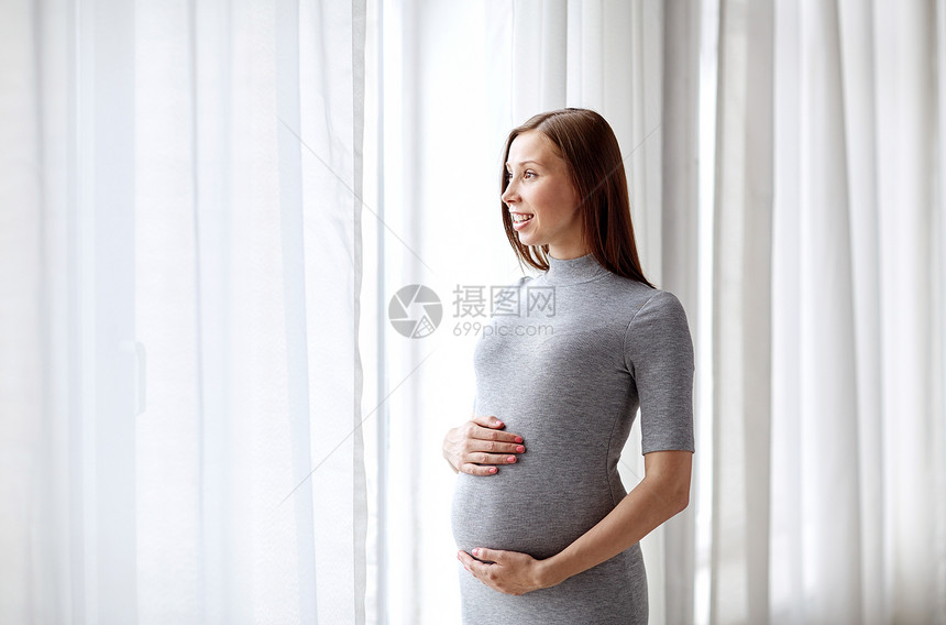 怀孕,母亲,人期望的快乐的孕妇大肚子家里图片
