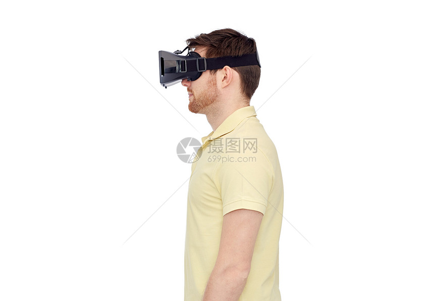 三维技术,虚拟现实,娱乐活动人的轻人与虚拟现实耳机3D眼镜图片