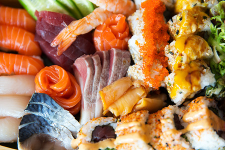 烹饪,亚洲厨房,海鲜,饮食食物寿司套餐厅图片