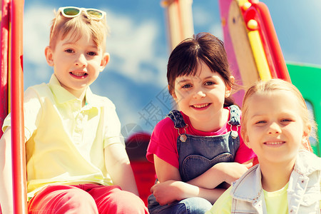 夏天,童,休闲,友谊人的群快乐的孩子儿童游乐场图片