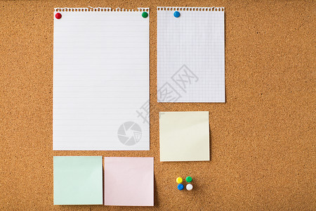 业务,信息,备忘录,管理教育空白贴纸笔记纸办公室软木板背景图片