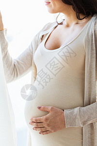 怀孕,母亲,人期望的快乐的孕妇大腹便便图片