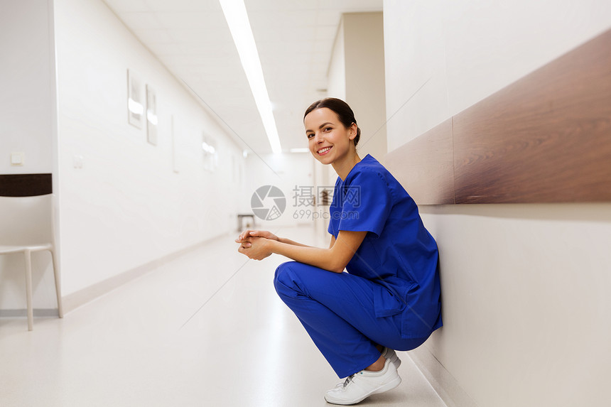 医疗保健,专业,人医学快乐的医生护士医院走廊图片