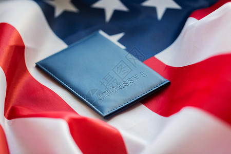 公民身份主义民族主义美国护照的特写背景