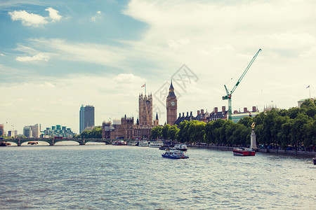 英格兰,伦敦大本钟,议会威斯敏斯特桥泰晤士河上图片