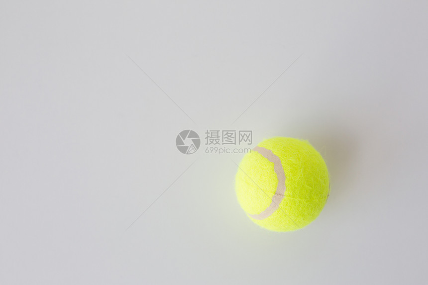 运动,健身,游戏,运动设备物体的顶部白色背景上网球图片