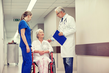 医学,龄,保健人的医生,护士老妇女病人轮椅医院走廊图片