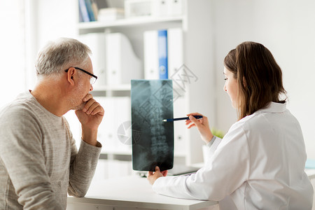 医学,医疗,外科,放射学人的医生X光脊柱医院的老人图片