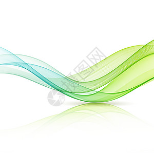 抽象运动波图抽象运动平滑彩色波曲线绿色蓝线背景图片