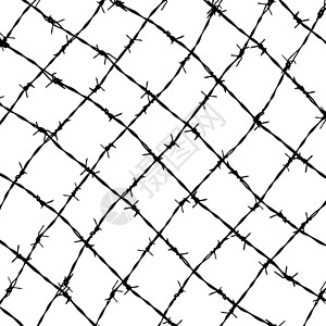 白色背景上隔离的铁丝网上的栅栏高清图片