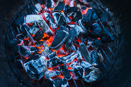 黑色火的素材燃烧煤,背景,顶部视图背景