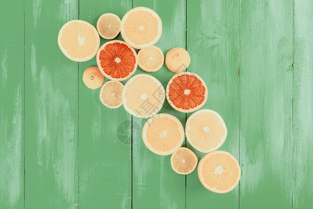 橘子葡萄柚柠檬柑橘类水果片图片
