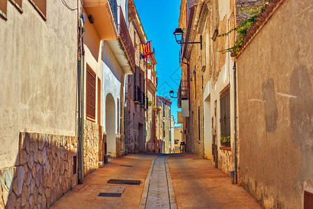 西牙老城的传统街道图片