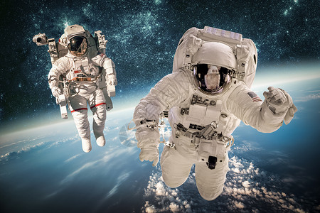 太空宇航员地球的背景下这幅图像的元素由美国宇航局提供背景图片
