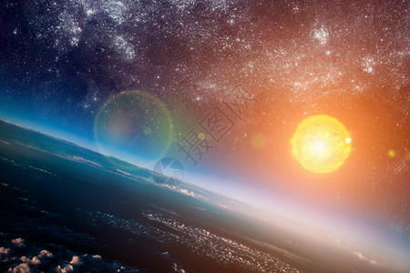 太空中太阳的照片这幅图像的元素由美国宇航局提供高清图片