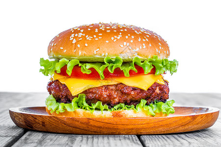 物品矢量图美味可口的汉堡芝士汉堡背景