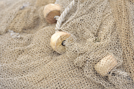 渔网线旧渔网的细节背景