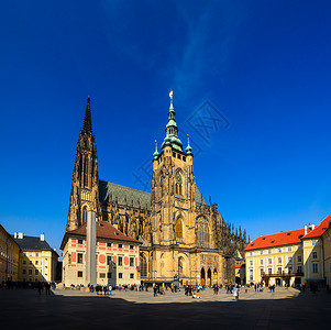 维图斯大教堂美丽的晴天,布拉格,捷克共国高清图片