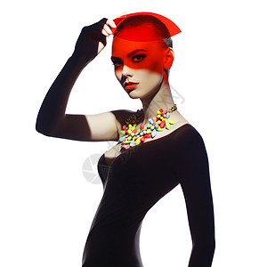 安迪斯科特时尚艺术工作室照片美丽优雅的未来主义女士背景