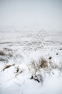 cllud喜怒无常的低云冬季景观山上与地雪背景