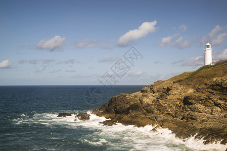 康沃尔小湾英格兰康沃尔州树头夏季景观形象背景