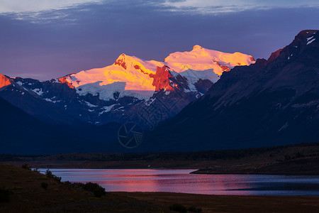 安斯山脉阿根廷的巴塔哥尼亚景观背景