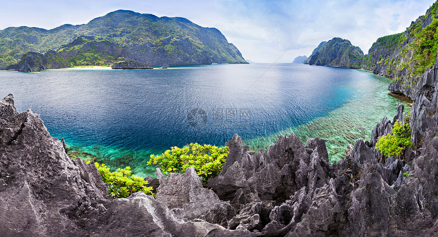 菲律宾群岛上非常美丽的泻湖图片