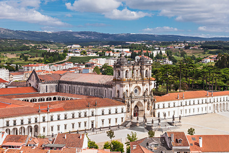 葡萄牙羊驼羊驼修道院的鸟瞰图高清图片