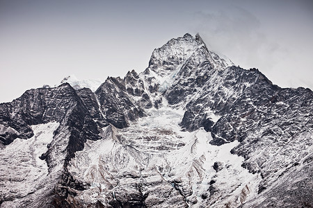 塔姆塞库山珠穆朗玛峰地区,喜马拉雅,尼泊尔高清图片