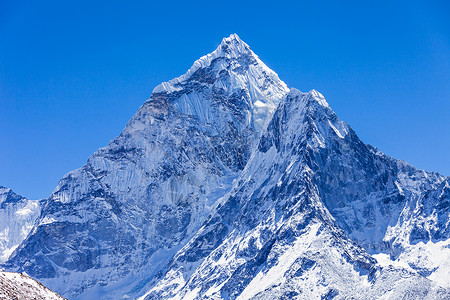 阿玛达布拉姆山珠穆朗玛峰地区,喜马拉雅,尼泊尔背景