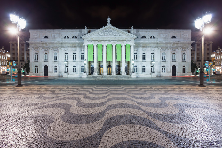 葡萄牙里斯本市的罗西奥广场佩德罗IV广场图片