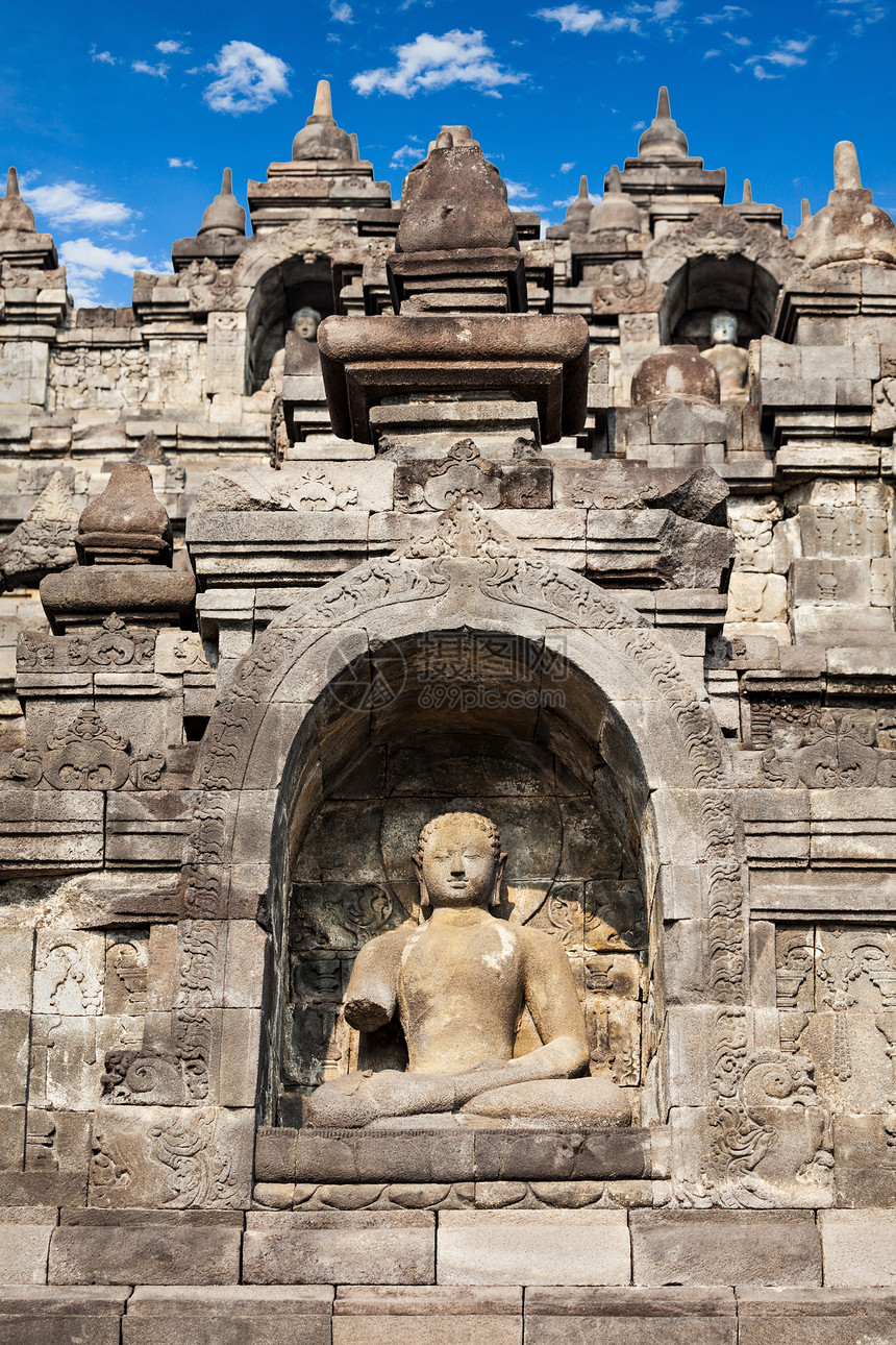 印度尼西亚爪哇岛Borobudur寺佛像图片