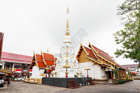 嫩模江伊涵泰国江腊岛瓦朗维昂寺背景