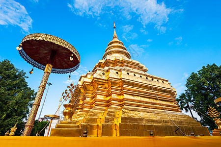 世界佛教协会说,世中通位于泰国清迈省的佛教寺庙高清图片