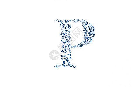 小泡泡水的字母p背景图片