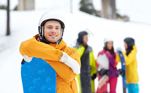 冬季,休闲,极限运动,友谊人的快乐的轻人戴着滑雪板群朋友图片