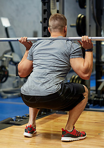 运动,健身,生活方式人的轻人杠铃弯曲肌肉健身房图片