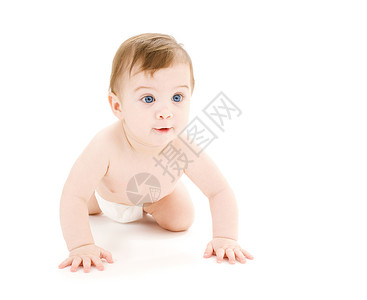 明亮的图片爬行好奇的婴儿白色的背部爬行好奇的婴儿图片