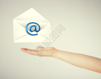 手信封电子邮件标志手信封的图片与电子邮件标志图片
