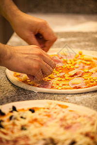 餐馆披萨制作比萨高清图片