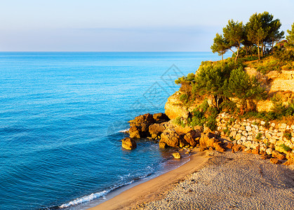 西牙海岸地中海的岩石图片
