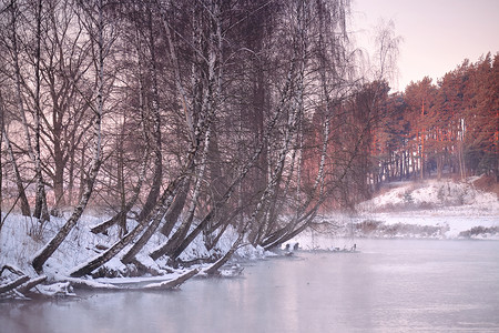 盖洛赫斯维斯洛赫河上的冬天背景