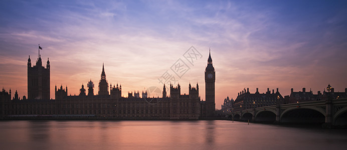 大本伦敦议会的房子冬季日落图片